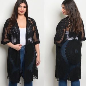 A Southern Gypsy | Sweaters | Arrived Black Lace Plus Size Kimono Cardigan  | Poshmark